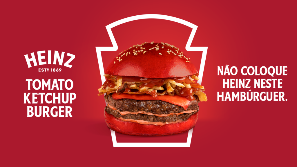 Heinz lança Tomato Ketchup Burger em comemoração ao Dia do Hambúrguer