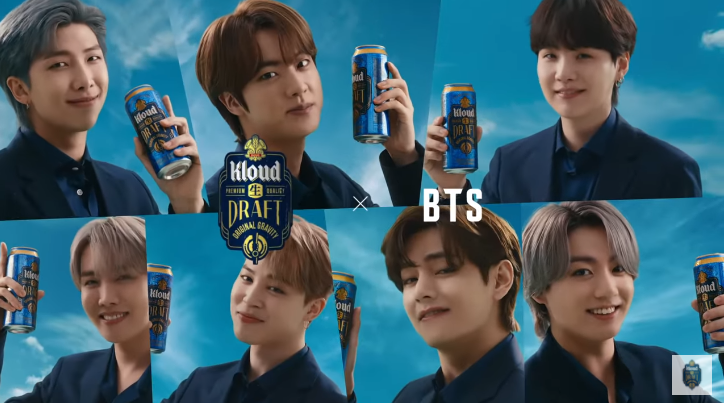 BTS estrela comercial de cerveja coreana